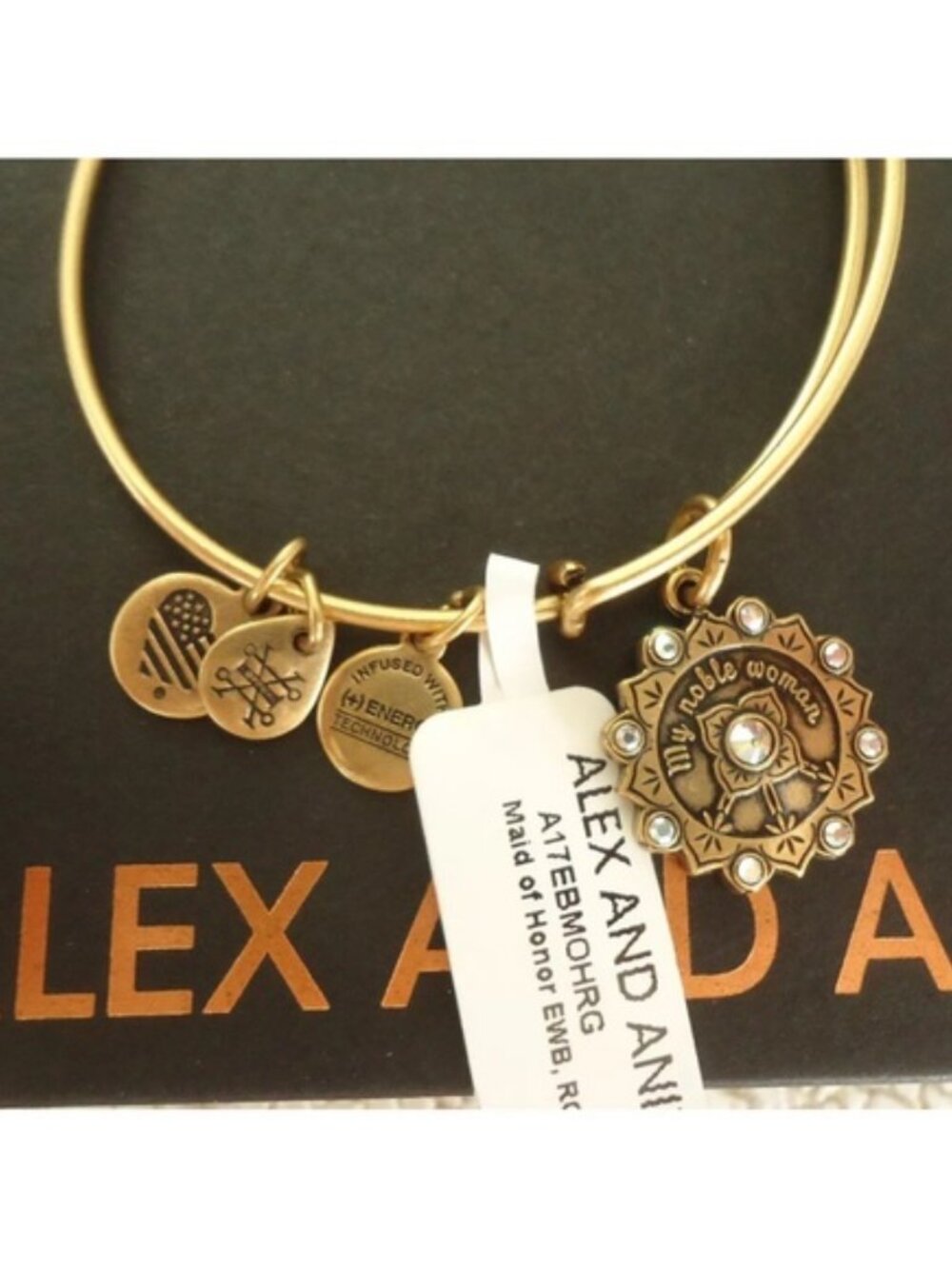 💞 NWT ALEX AND ANI - Maid of Honor Charm Bracelet 744